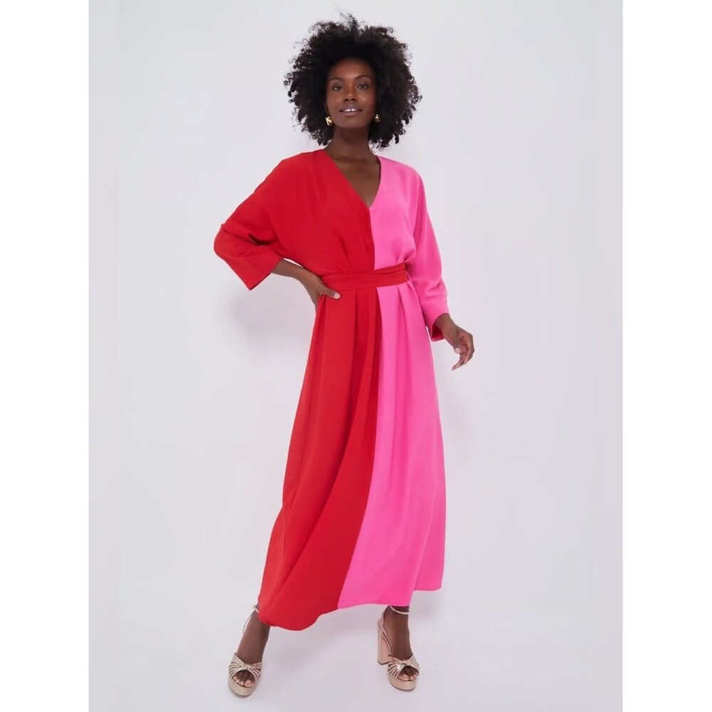 Tuckernuck X India Hicks Madame G Caftan Colorblock Dress XS